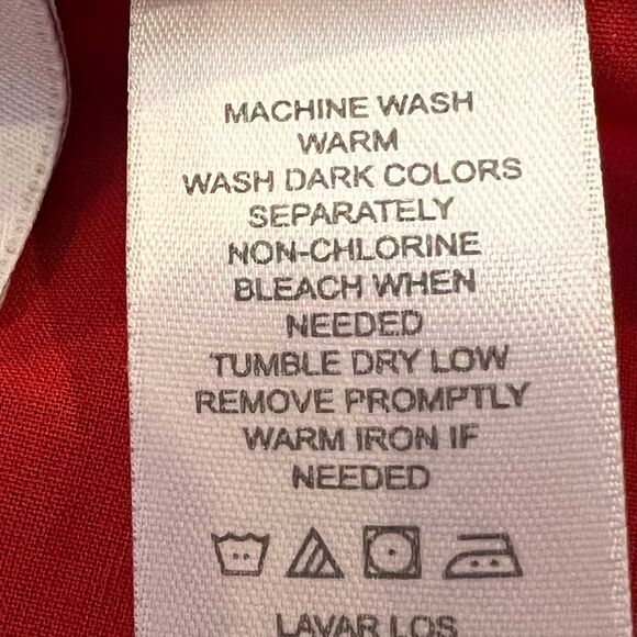 Liz Claiborne 18W Burnout Floral Orange Button-Up Top - Picture 5 of 8